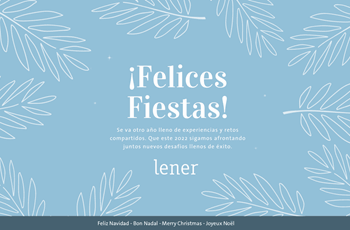 Lener le desea Felices Fiestas