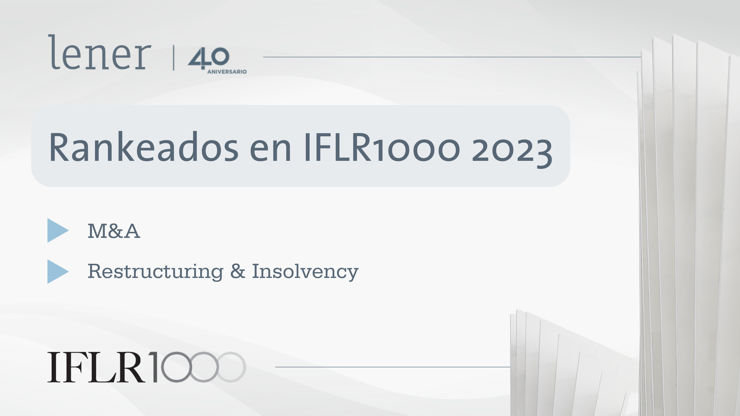 Lener recognized in IFLR1000 (2023)