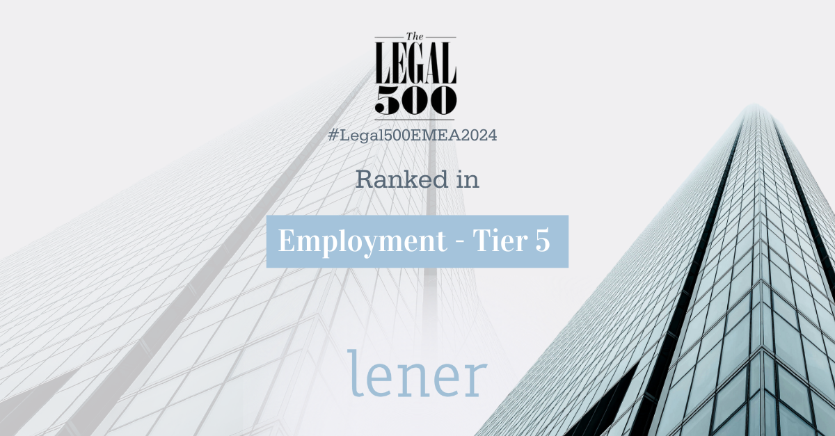 Lener in the Legal 500 EMEA rankings
